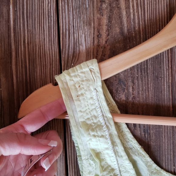 Free People Vintage Faded Green Lace Tank Cami - Picture 9 of 9